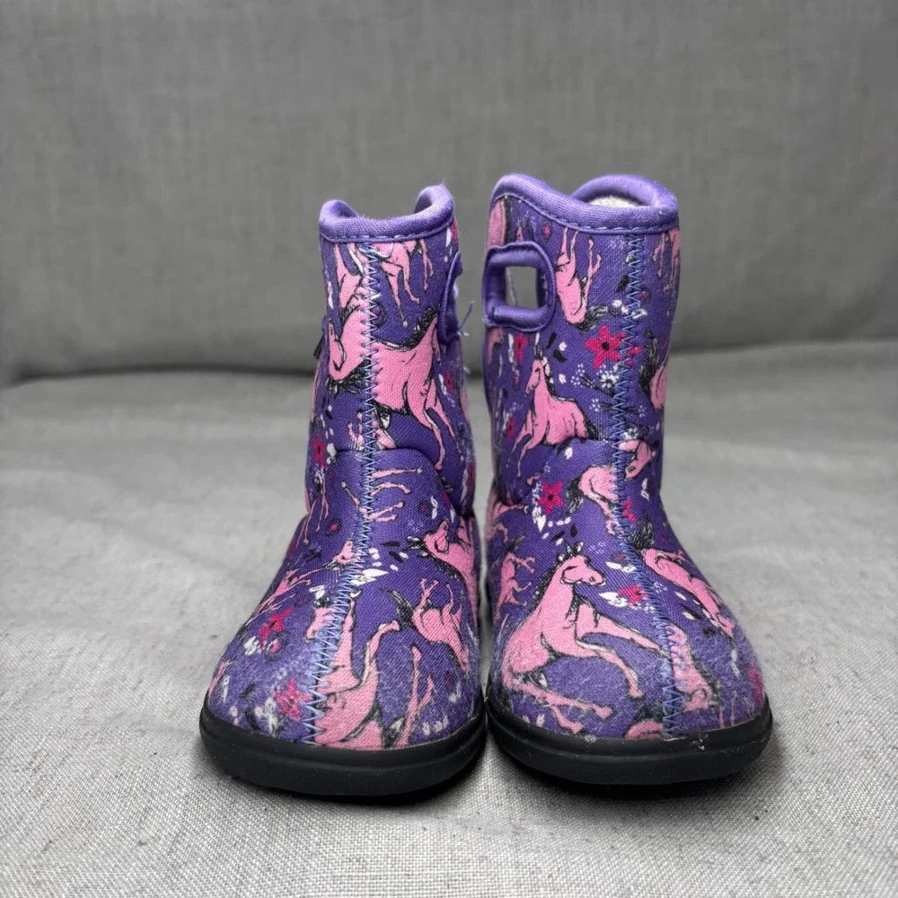 Bogs Baby Unicorn Purple Waterproof Insulated Winter Snow Boots Toddler Size 6